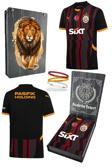 Galatasaray Orijinal Lisanslı 2024/25 Alternatif Siyah Forma Spor Bileklik Set Hediyelik Ahşap Kutu