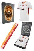 Galatasaray Orijinal Lisanslı 2024/25 5 Yıldızlı Beyaz Deplasman Forma + Şal Kaşkol Set ahşap Kutu