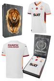 Galatasaray Orijinal 2024/25 5 Yıldızlı Beyaz Deplasman Forma Aslan Baskılı Hediyelik Ahş