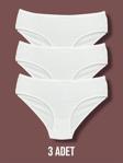 Yüksek Kalite Penye Kadın Bikini Külot 3'lü