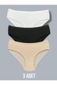 Yüksek Kalite Penye Kadın Bikini Külot 3'lü
