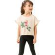 KUŞ BASKILI CROP TSHIRT Ekru