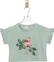 KUŞ BASKILI CROP TSHIRT Mint Yeşili