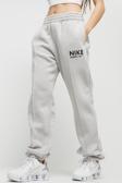 Nike Sportswear Fleece Mid Rise Loose Fit Şardonlu Büyük Beden Kadın Eşofman Altı Açık Gri