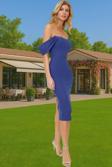 Leopar Desenli Midi Boy Bodycon Abiye Elbise Polyester Karışımlı Yazlık Yüksek Kalite Seçkin Malzeme