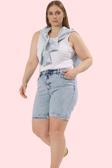 Kadın Denim Yüksek Bel Geniş Paça Şort Regular Boy Günlük Stil Hafta Sonu Kaliteli Malzeme
