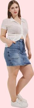 Kadın Denim Şort Etek Yüksek Bel Kısa Boy Casual Günlük Hafta Sonu Yaz Aylarının Vazgeçilmezi