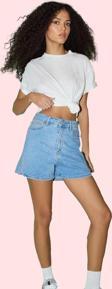 Kadın Yüksek Bel Denim Şort City Kalıp Boru Paça Günlük Yaz Hafta Sonu Stilin Buluştuğu Yer