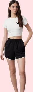 Kadın Kısa Örme Şort Yüksek Bel Straight Kalıp Renk Günlük Kullanım Yaz Aylarının Vazgeçilmezi