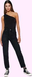 Kadın Yüksek Bel Geniş Paça Mom Jean Denim Pantolon Günlük Stil Yaz Aylarının Vazgeçilmezi