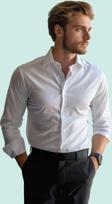Erkek Slim Fit Gömlek Kolay Ütü Standart Kol Yaka Casual Günlük Kullanım Dayanıklı Malzeme