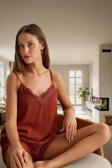 Kadın Dantelli İnce Askılı Viskon Pijama Takımı Rahat Yazlık Homewear Seçkin Malzeme Premium Kalite