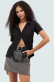 Rahat ve Şık Gofre Örme Bluz Günlük Kombinleriniz İçin Modern Stil Trend Tasarım