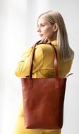 OrganiCraft Deri Omuz Çantası ToteBag - Taba