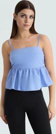 Rahat ve Şık Dacron Crop Bluz Günlük Kombinler İçin Görünüm Mükemmel Uyum Trend Tasarım