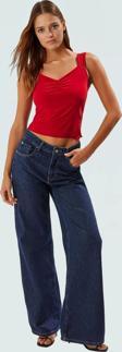 Yazlık Crop Bluz V Yaka Fitted Kalıp Sandy Dokuma Kaliteli İşçilik Mükemmel Uyum