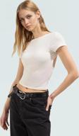 Şık Crop Bluz Nefes Alan Örme Kumaş Sırt Dekolteli Fitted Kalıp Günlük Kullanım İçin