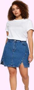 Kadın Mini Denim Etek Renk Yüksek Bel A line Pamuk Yaz Kombinleri Günlük Kullanım Hafta Sonu