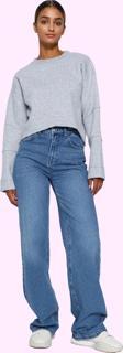 Kadın Pamuk Denim Geniş Paça Jean Pantolon Yüksek Bel Günlük Şıklık Yaz Aylarının Vazgeçilmezi