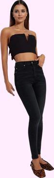 Kadın Skinny Jean Pamuk İncelten Etki Yüksek Bel Regular Boy Günlük Kullanım Modern Tasarım