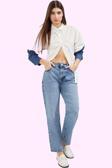 Kadın Normal Bel Düz Denim Straight Jean Pantolon Günlük Stil Hafta Sonu Dayanıklı Malzeme