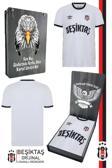 Beşiktaş Orijinal Lisanslı Nostalji Beyaz Çocuk Forma Bjk Kartal Baskılı Hediyelik Ahşap Kutu