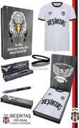 Beşiktaş Orijinal Lisanslı Nostalji Beyaz Forma + Bileklik + Uçlu Kalem Set Hediyelik Ahşap Kutu