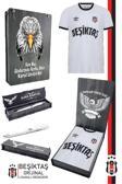 Beşiktaş Orijinal Lisanslı Nostalji Beyaz Forma + Uçlu Kalem Set Hediyelik Ahşap Kutulu