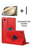 Samsung Galaxy Tab A9+ Plus 11 Inç Tablet Uyumlu 360 Döner Pu Deri Kılıf Seti Sm-x210