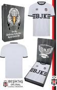 Beşiktaş Orijinal Lisanslı Nostalji Beyaz Bjk Forma Bjk Kartal Baskılı Hediyelik Ahşap Kutu