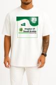 Oversize 23 Eylül Suudi Ulusal Günü Göğüs Tasarımlı Unisex T-Shirt