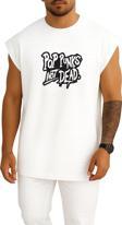 Oversize Pop Punks Not Dead Göğüs Tasarımlı Unisex Spor Atlet