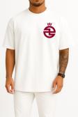 Oversize Al-Kholood Club Saudi Cep Tasarımlı Unisex T-Shirt