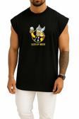 Oversize God Of Beer Göğüs Tasarımlı Unisex Spor Atlet