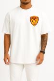 Oversize Al-Qadsiah Fc Logo Cep Tasarımlı Unisex T-Shirt