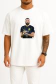 Oversize Karim Benzema Al Ittihad Göğüs Tasarımlı Unisex T-Shirt