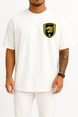 Oversize Al-Ittihad Club Cep Tasarımlı Unisex T-Shirt