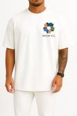 Oversize Neom Sc Saudi Football Cep Tasarımlı Unisex T-Shirt