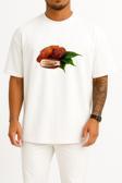 Oversize Hurma Ağacı, Hurma Ağacı, Doğal Gıdalar Göğüs Tasarımlı Unisex T-Shirt