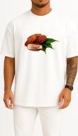 Oversize Hurma Ağacı, Hurma Ağacı, Doğal Gıdalar Göğüs Tasarımlı Unisex T-Shirt
