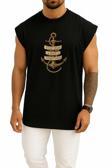Oversize Keep Your Ship Together Çıpa Göğüs Tasarımlı Unisex Spor Atlet