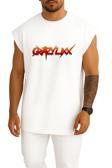Oversize Logo Crazy Lixx Music Glam Metal Hard Göğüs Tasarımlı Unisex Spor Atlet