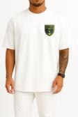 Oversize Al-Taawoun Saudi Football Club Cep Tasarımlı Unisex T-Shirt