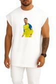 Oversize Cr7 Ronaldo El Nassr Göğüs Tasarımlı Unisex Spor Atlet