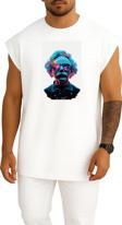 Oversize Albert Einstein Kütle-Enerji Eşdeğerliği Göğüs Tasarımlı Unisex Spor Atlet