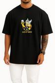 Oversize God Of Beer Göğüs Tasarımlı Unisex T-Shirt