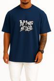 Oversize Pop Punks Not Dead Göğüs Tasarımlı Unisex T-Shirt