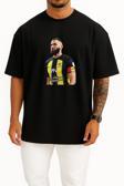 Oversize Karim Benzema Al Ittihad Saudi Göğüs Tasarımlı Unisex T-Shirt