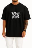 Oversize Pop Punks Not Dead Göğüs Tasarımlı Unisex T-Shirt