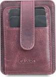 Guard Dikey Crazy Bordo Hakiki Deri Kartlık Erkek / Kadın P5171